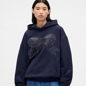 Gap × Sandy Liang Adult Heavyweight Bow Oversized Hoodie NWT